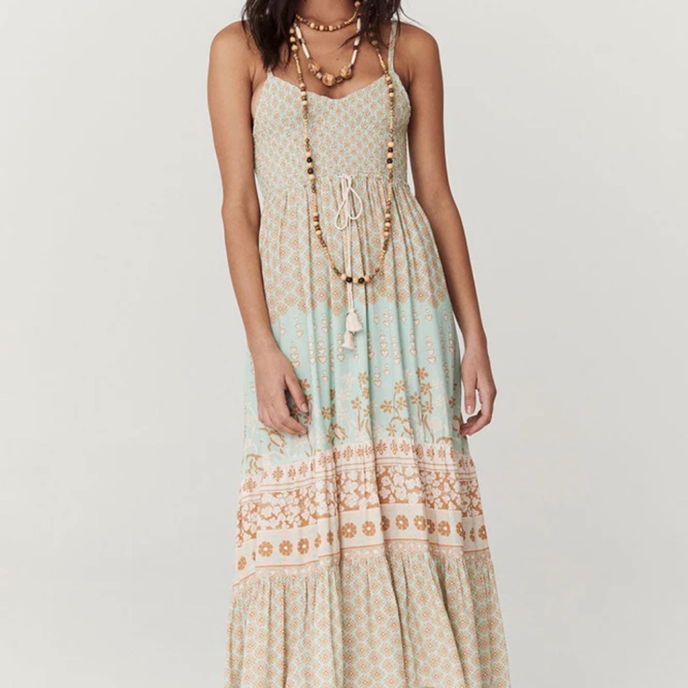SPELL SWEET NOTHINGS SHIRRED STRAPPY DRESS BNWT SZ S